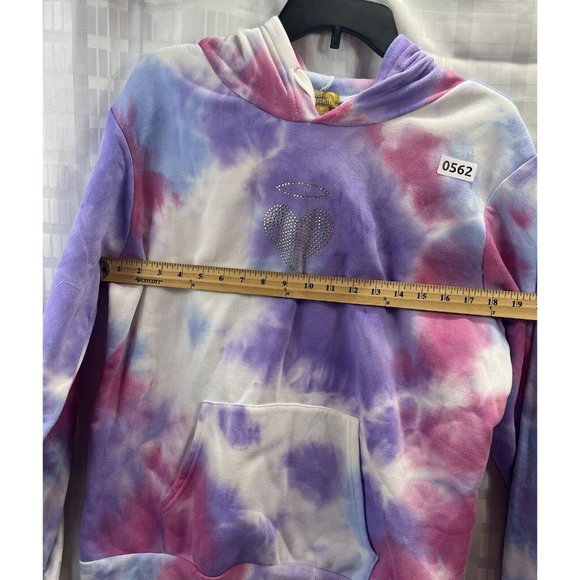 Cult Favorite Women's Good Vibes Tie Dye Multicolor Pull-Over Hoodie Size M - Picture 4 of 15